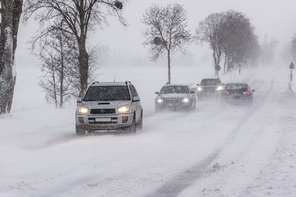11.01.2026,Poland.,Snow-covered,Road,During,A,Snowstorm